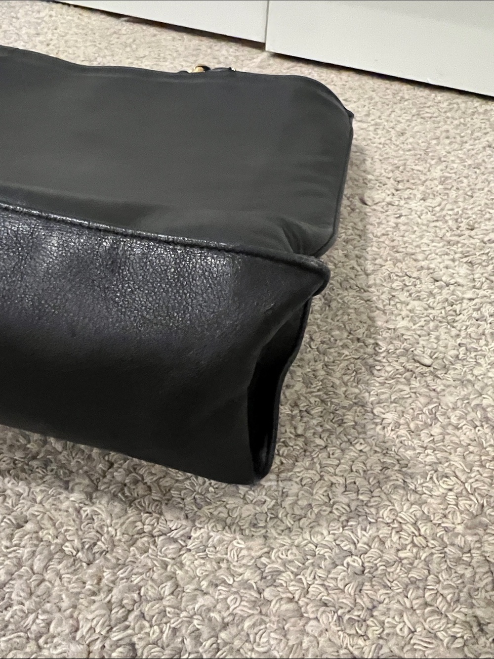 CHANEL Black Leather Shoulder Tote with Gold Chain Straps - Picture 11 of 13